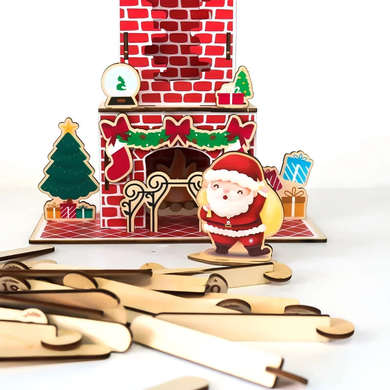 Advent Calendar | 2026 Wooden Santa Claus | 24 Day Countdown Ornament | Christmas Home Decor