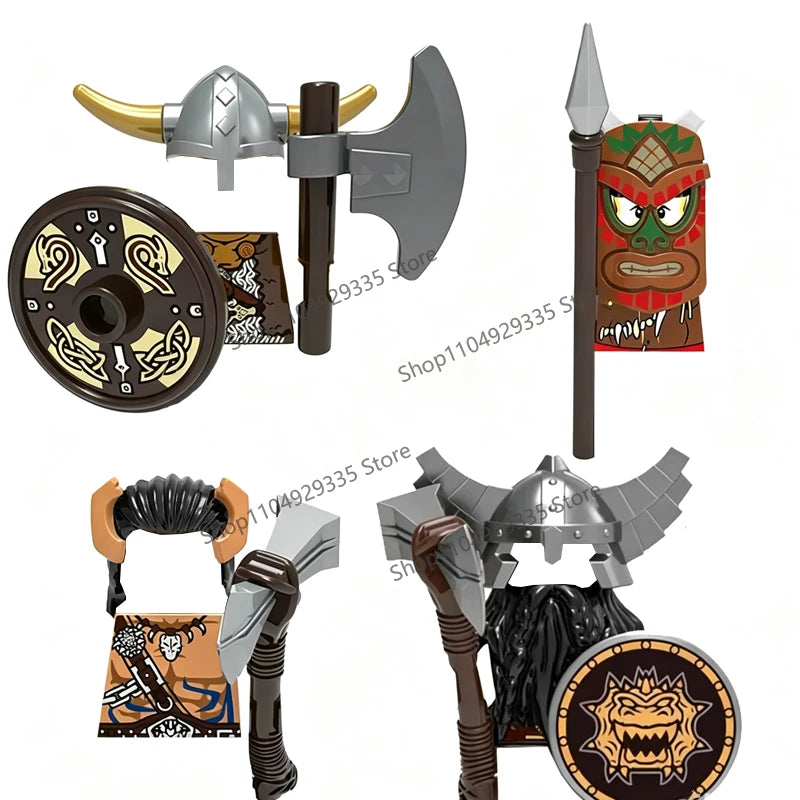 Micro Blocks | Medieval Knight Figures | Plastic Model Kit | Ages 14 Plus