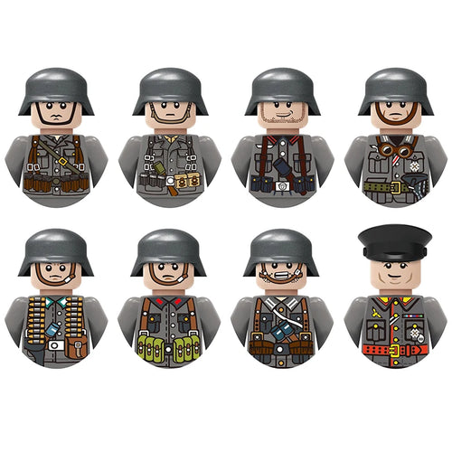 Military Army and Police Building Blocks Figures Set, including WW2 Soldier and SWAT Officer Toys ToylandEU.com Toyland EU