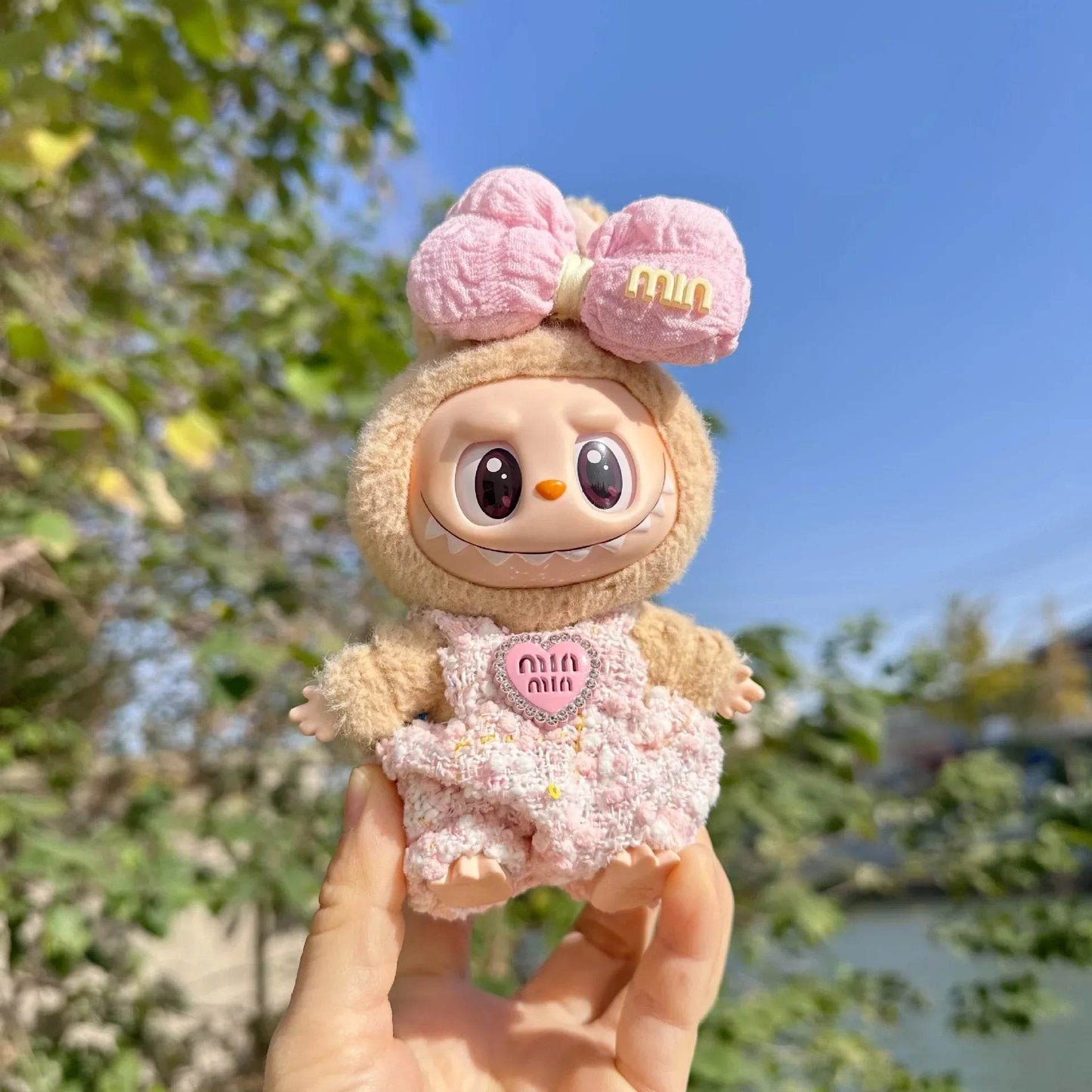 Cute Labubu Doll Outfit Accessories Classic Dress Set for 17CM V2 Mini Dolls Clothing Girl Kid Gift Labubu Clothes Luxury - ToylandEU