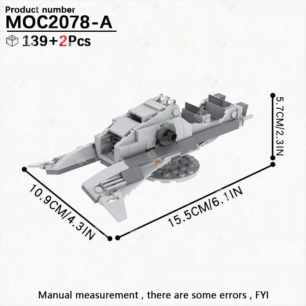 MOC Space Wars Movie Series Interplanetary Flying Motorcycle Combat Robot Airship Scout Building Blocks DIY Brick Kids Toy Gifts - ToylandEU