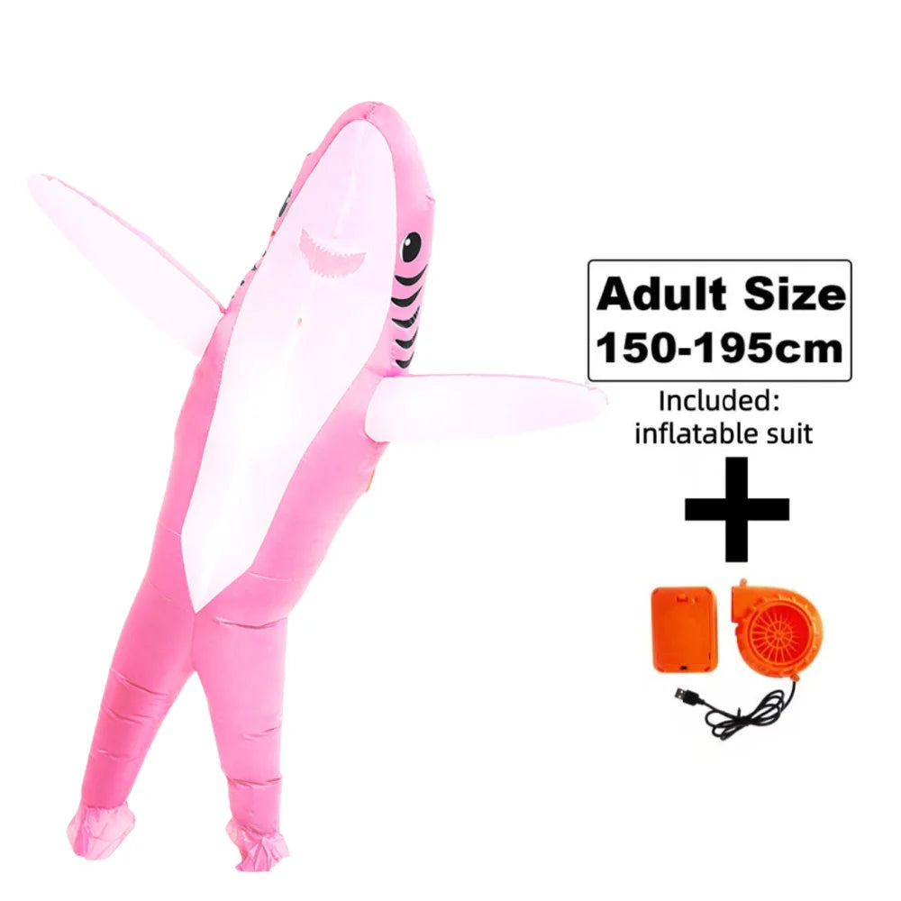 Inflatable Shark Costume | Standing Shape | Polyester Material | Unisex