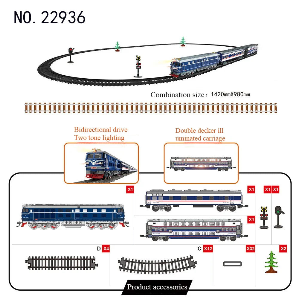 Electric Train Toy High-Speed Railway Set for Kids