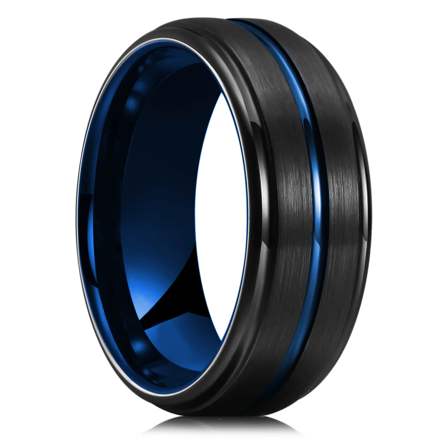 Rings | 8mm | Titanium Steel | Unisex Silver Matte Brushed Wedding Band