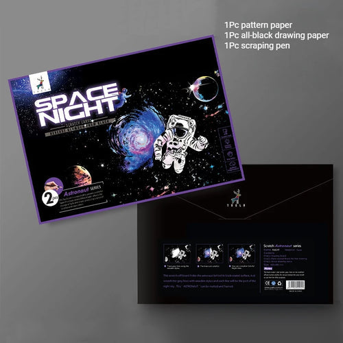 Magical Astronaut Space Scratch Painting Craft Kit ToylandEU.com Toyland EU