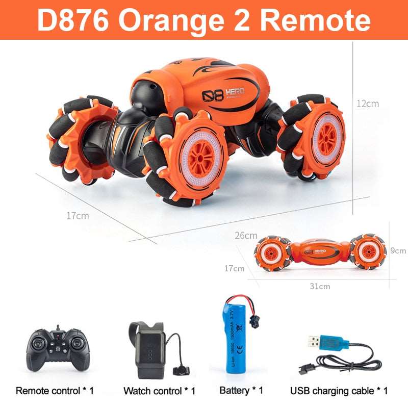 "Gesture Induction 4WD RC Car with Music and Light - High Speed Stunt Remote Control Off Road Drift Vehicle Model" Toyland EU