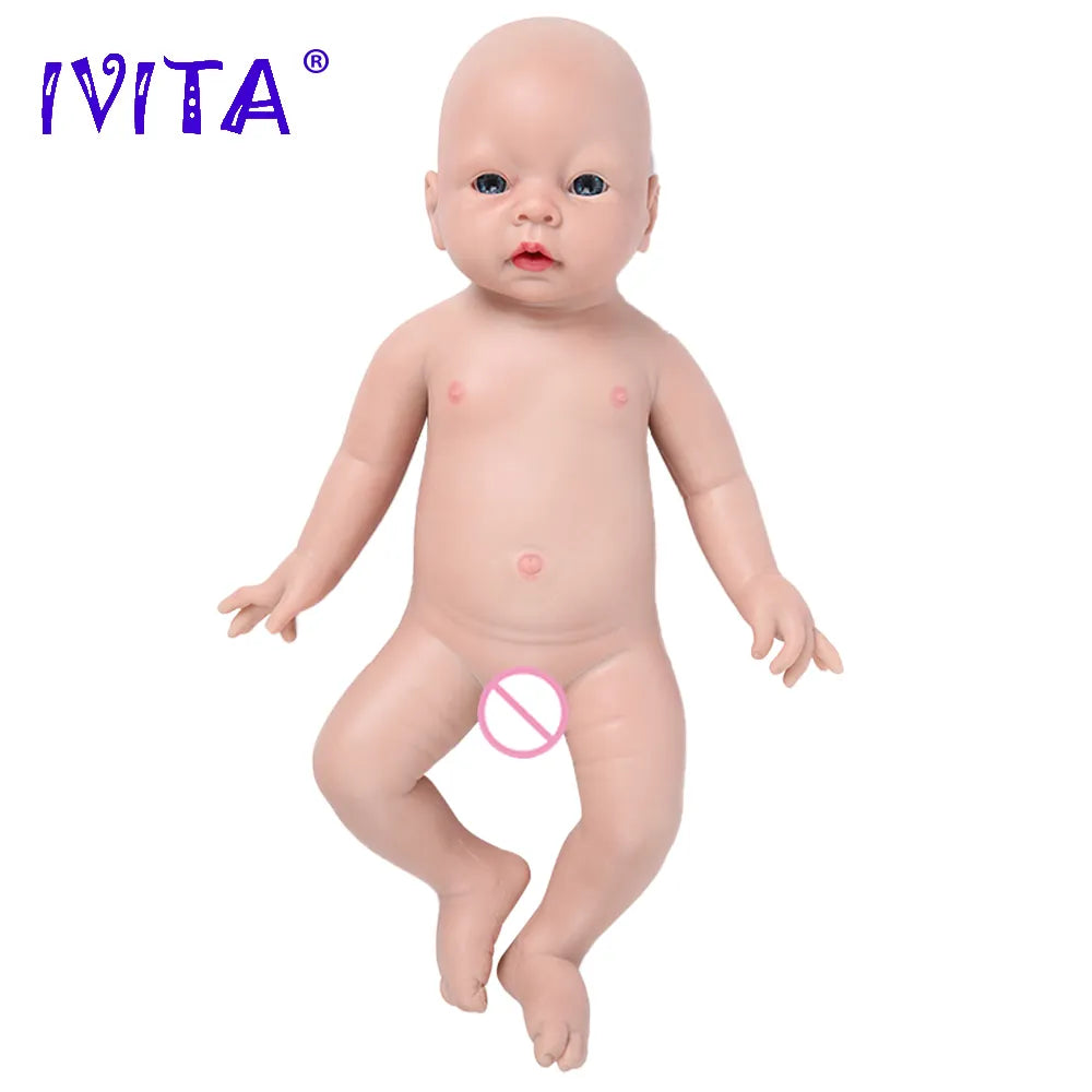 Realistic 20inch 3200g 100% Silicone Reborn Baby Doll IVITA WB1506 - ToylandEU