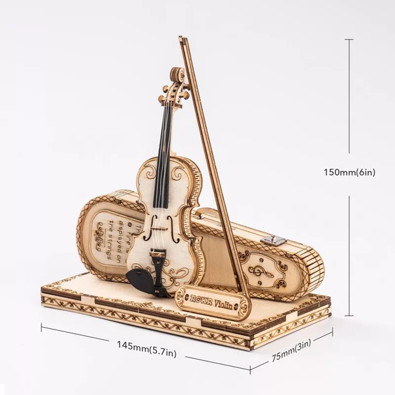 Robotime ROKR Violin Capriccio Model 3D Wooden Puzzle Easy Assembly - ToylandEU
