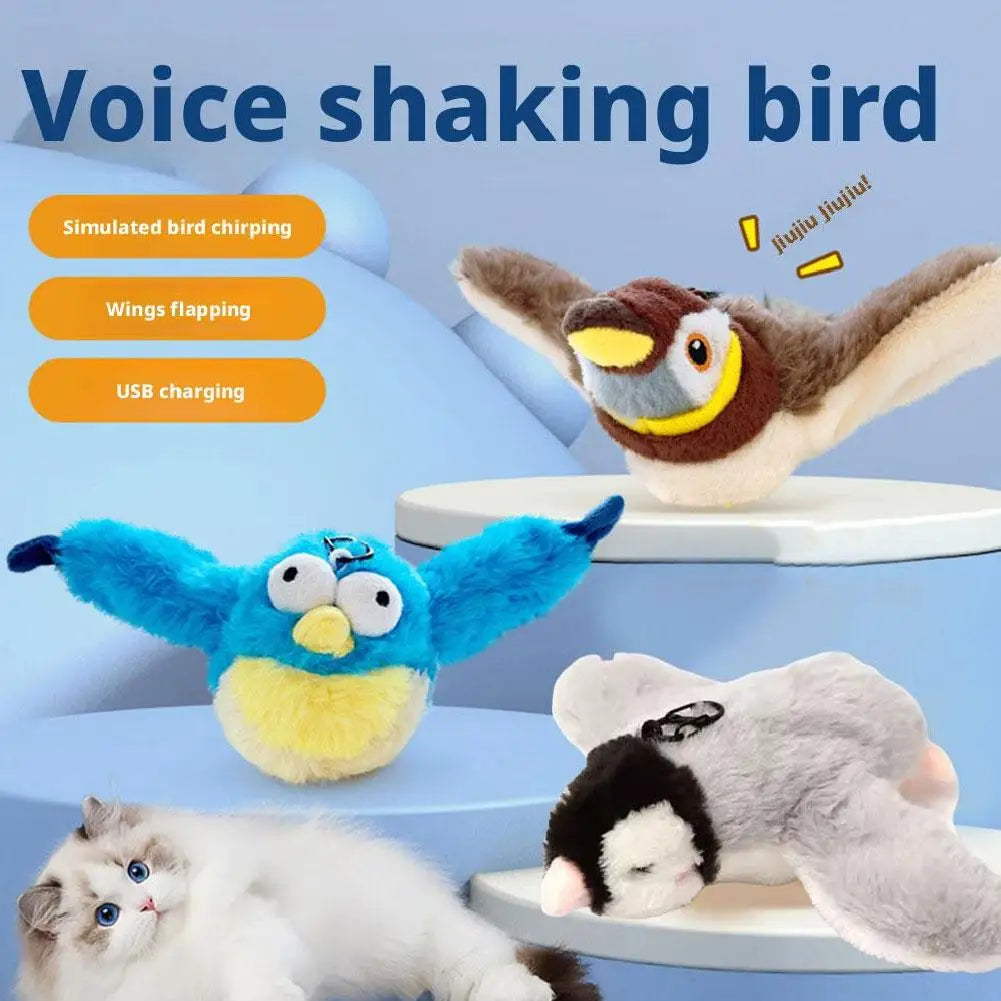 Interactive Dancing Bird Cat Toy With Catnip For Flapping Fun