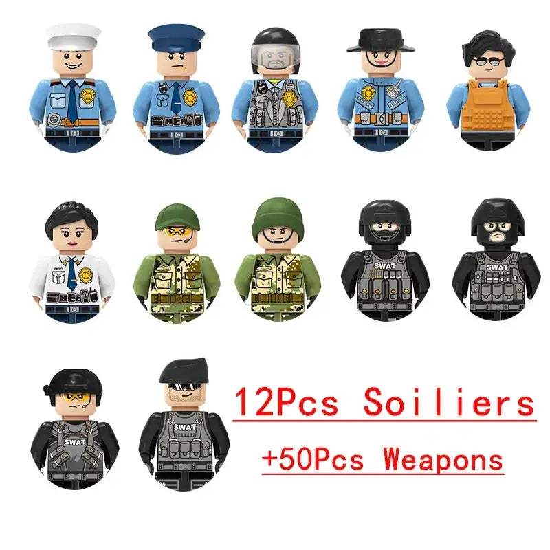 Lego Compatible Military Building Block Army Vehicle Set - ToylandEU