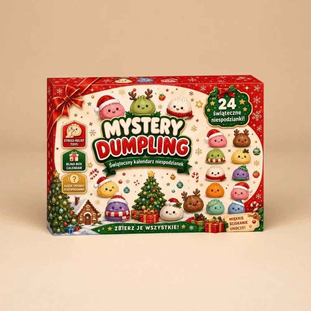 Advent Calendar | Soft Christmas Dumplings | 24 Numbered Doors TPR Fidget Toys | Stress Relief Gift