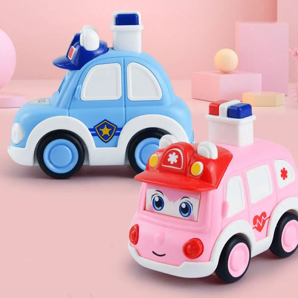 Press and Go Fire Truck Toy for Kids - Pull Back Wind-up Vehicle - ToylandEU