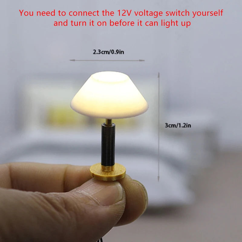 Miniature Desk Lamp | 1:20 Scale Model | Plastic Design | Single Unit Mini Toy
