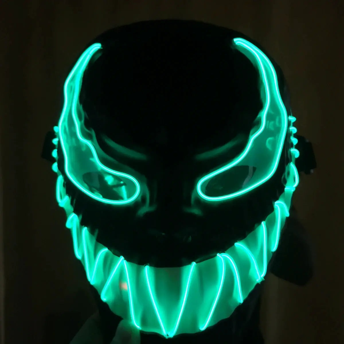 Superhero Design Luminous Led Neon Cosplay Venom Movie Mask Halloween Horror Glowing Masquerade Carnival Party Costume Decoratio - ToylandEU