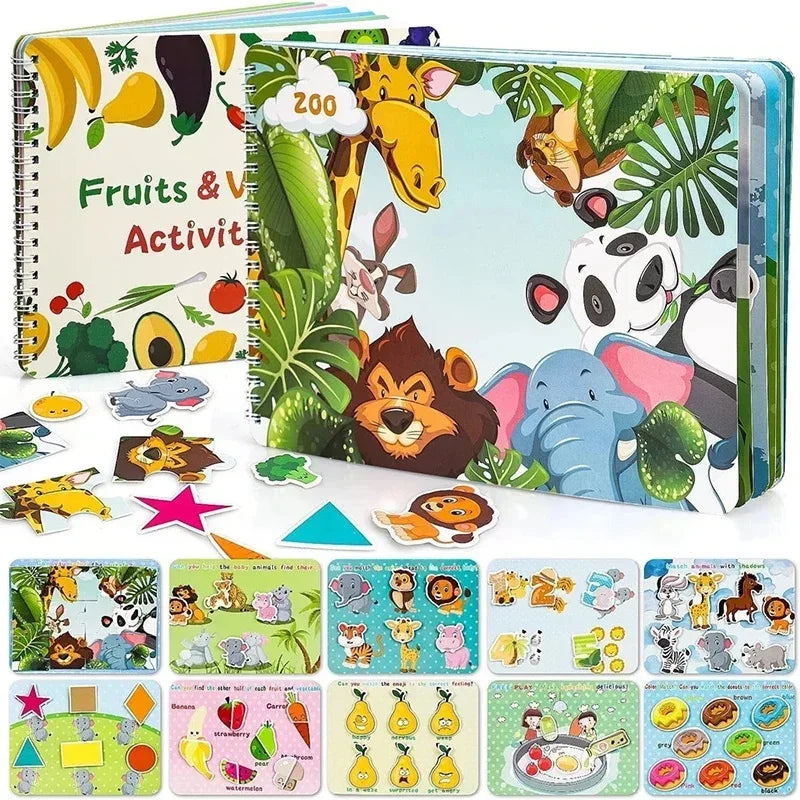 Montessori Busy Sticker Book 3D Farm Life Quiet Learning Toy - ToylandEU