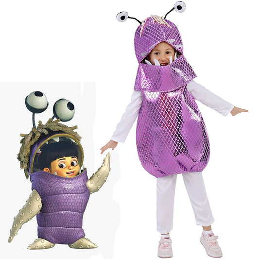 Vibrant Purple Boo Monster Costume for Kids - Fun & Adorable Halloween Costume