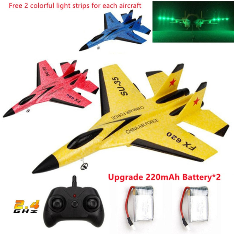 RC SU-35 Fighter Hobby Plane Glider Airplane - 2.4G Remote Control Aerial Toy