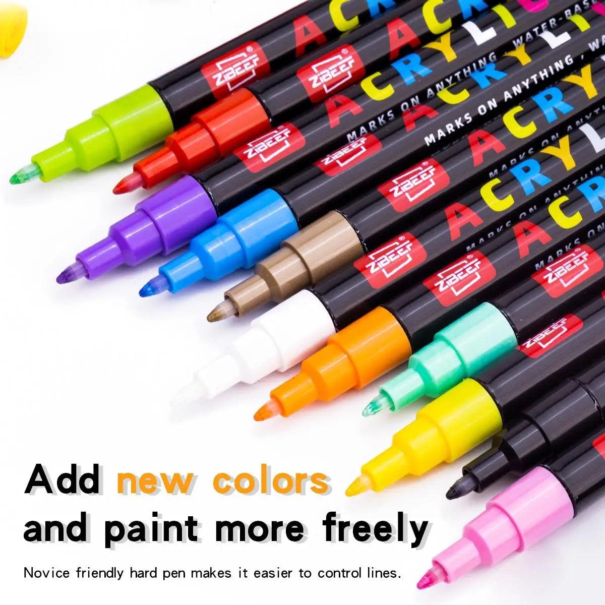 Acrylic Paint Markers | Waterproof | Toylandeu™