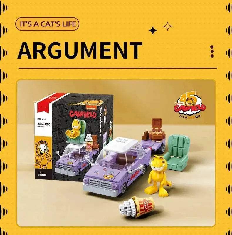 Garfield Car Building Blocks City Magic Cartoon Cat Figures - ToylandEU