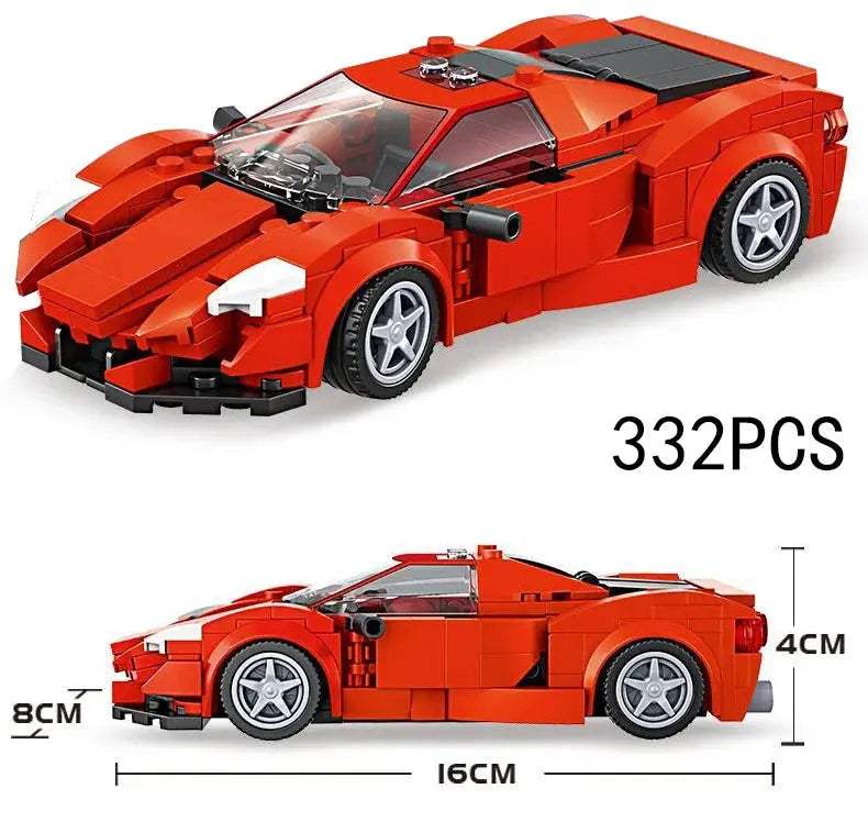 MOC Speed Super Race Car Vehicle Racing Model Building Blocks Bricks Rally Sport Pickup Truck Toy City Technical Christmas gift - ToylandEU