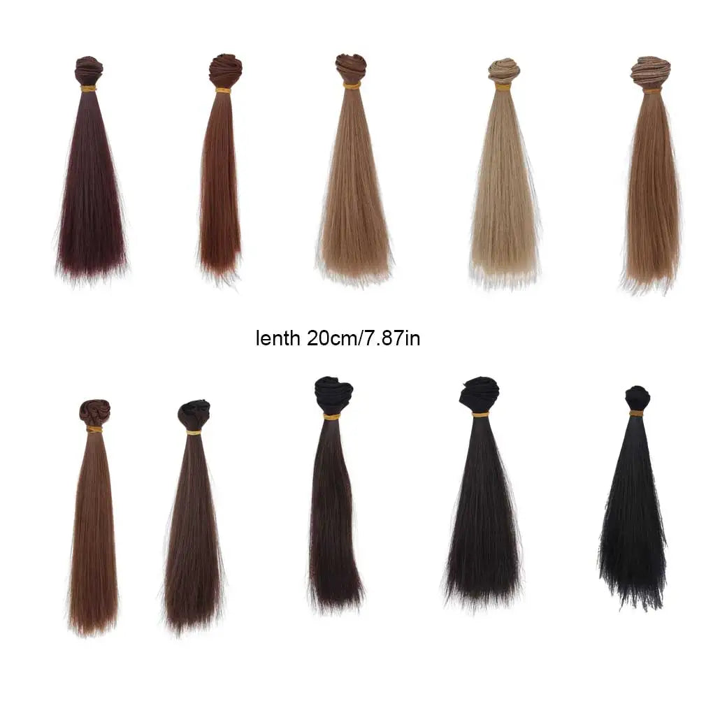 Long Straight Synthetic Doll Wig with Various Color Options - ToylandEU