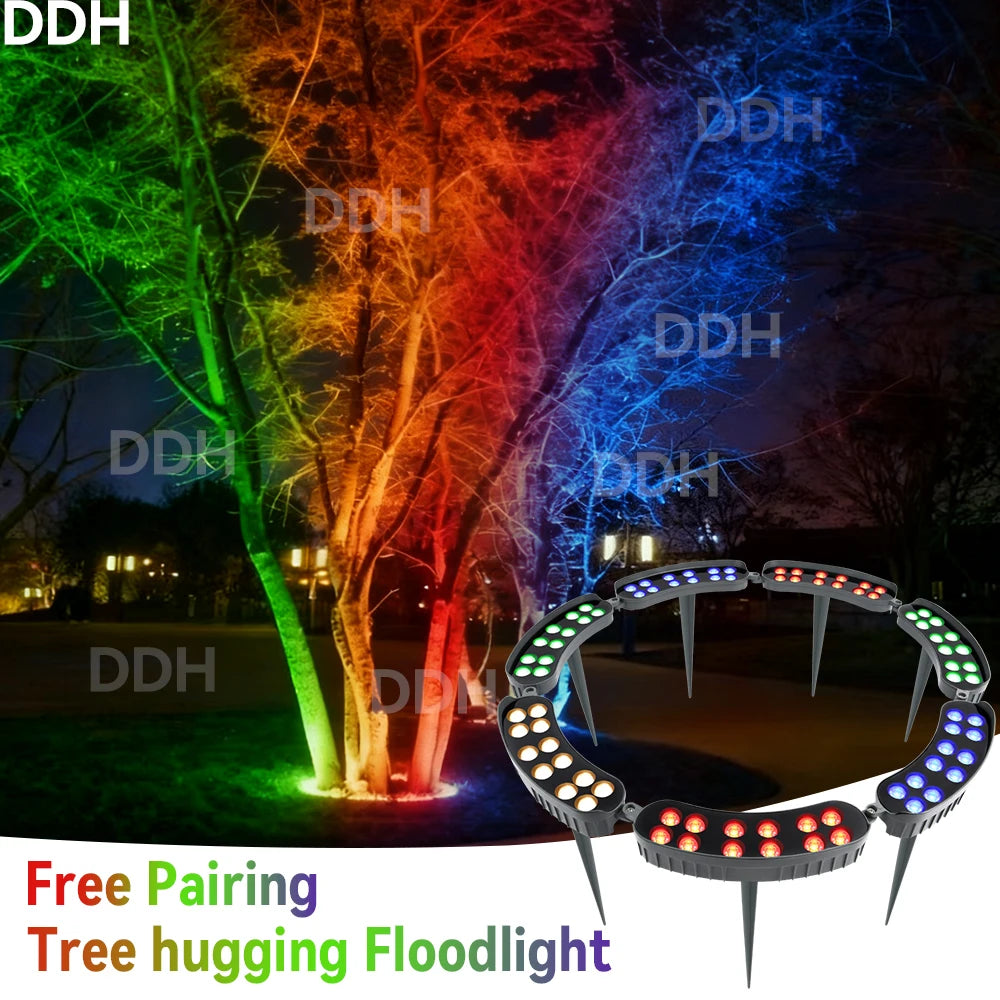 Tree Hugging Solar LED Lawn Light | IP65 Waterproof | RGB Warm Color | Outdoor