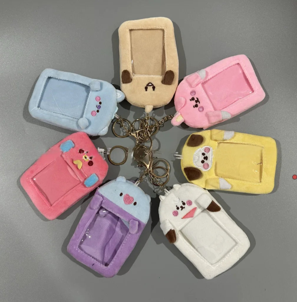Set of 21 Cute Animal Plush Keychains With Card Holders