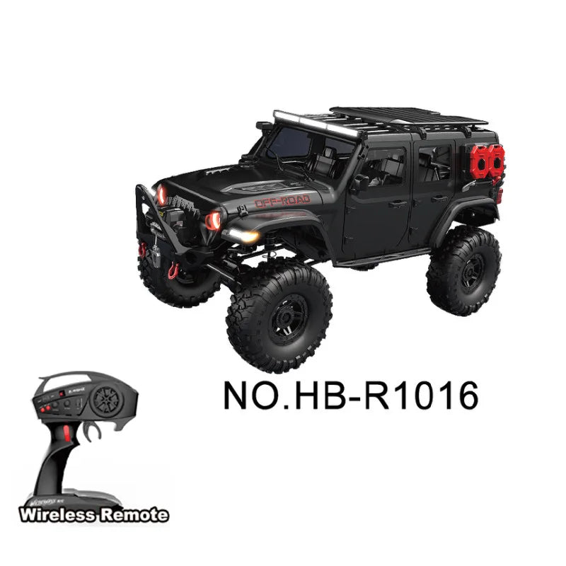 RC 1/10 Scale Remote Control Off-Road Rock Crawler Truck - 4WD RTR Climbing Vehicle with LED Lights and Lithium Battery