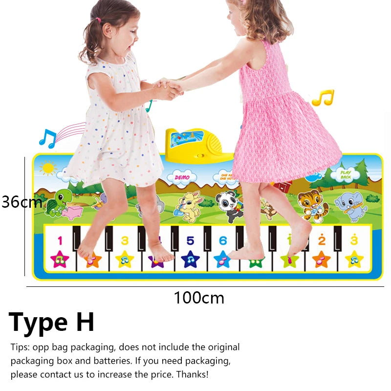 Kids Keyboard Musical Mat With Interactive Modes And Animal Sounds