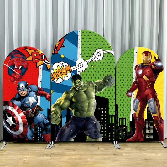 Backdrop | Marvel Avengers Theme | Custom Name | 7x5ft