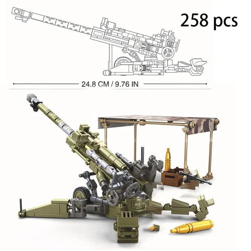 WW2 Military Vehicle and Bunker Artillery Set for the Normandy Landings by Sluban ToylandEU.com Toyland EU