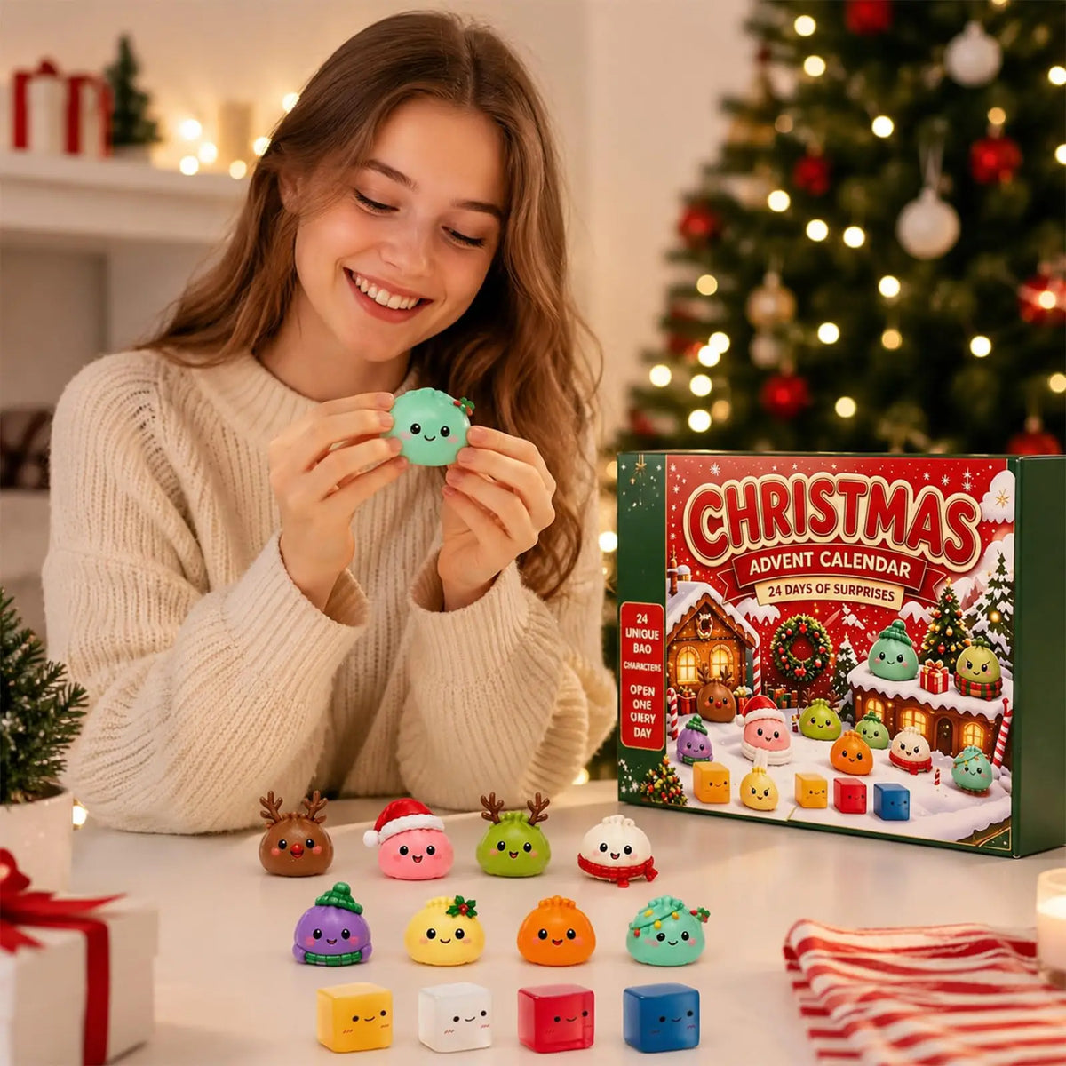 Advent Calendar | 2026 24 Mini Squishies | Festive Character Surprises | Holiday Countdown For Adults