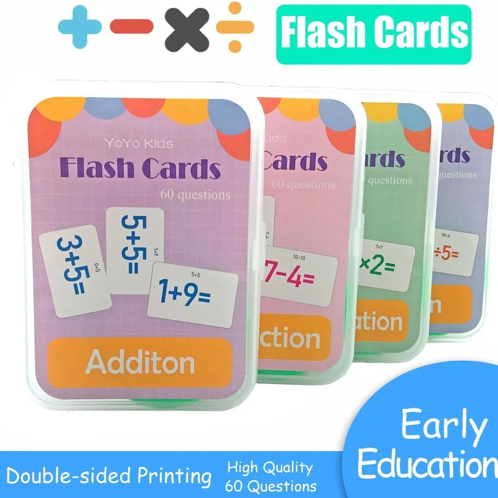 Montessori Math Toys Math Flash Cards Addition Subtraction - ToylandEU