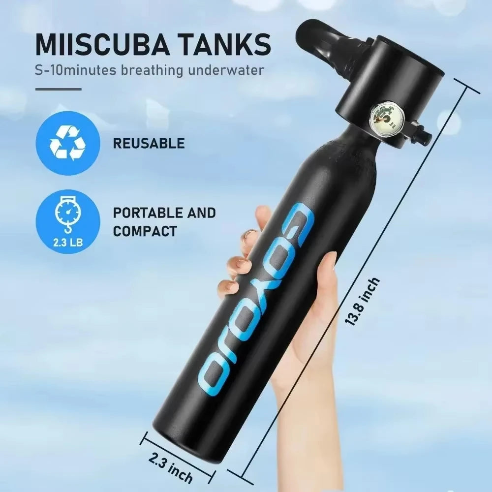 Mini Scuba Tank Kit | 0.5L Each Tank | 3000 PSI System | Two Pack