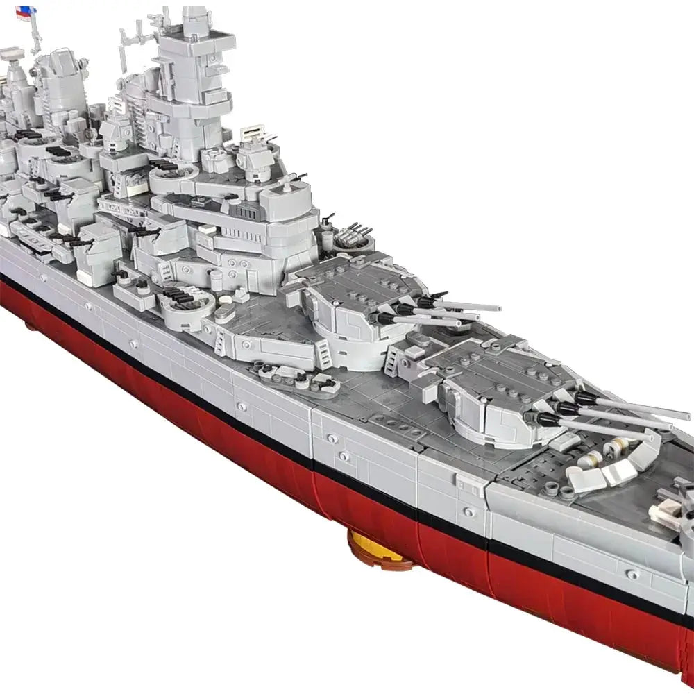 Gobricks MOC USS Iowa BB-61 Battleship Bricks Model USS Missouri BB-63 The Lowa-class Maritime Cruisers Building Blocks Toy Gift - ToylandEU
