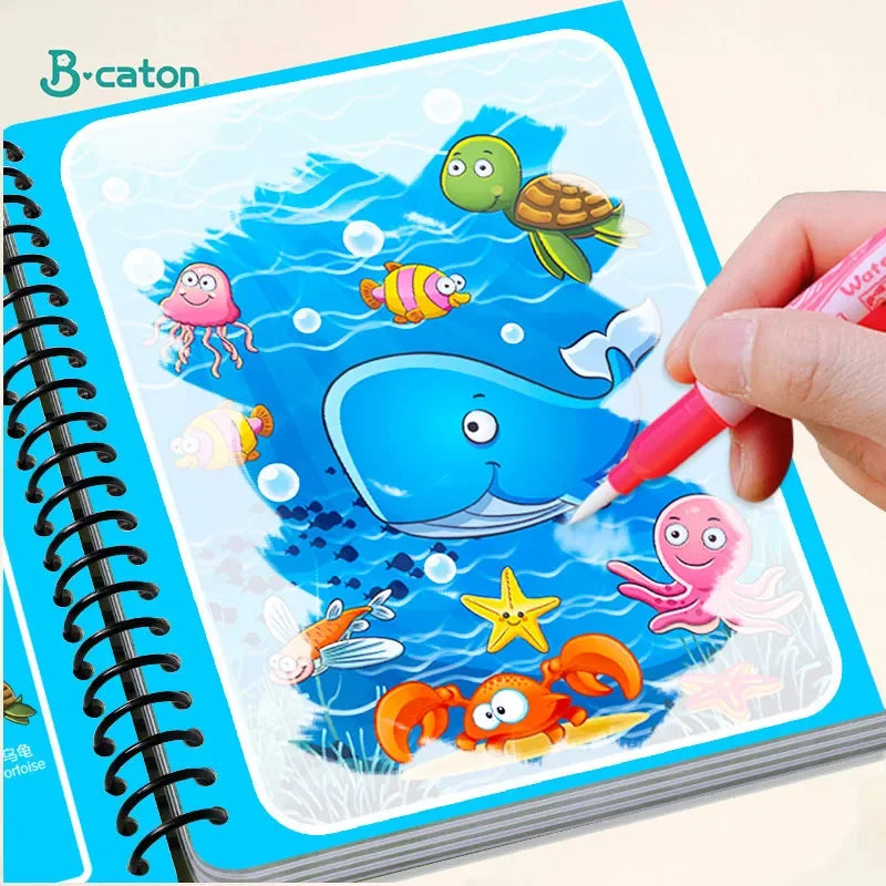 Magic Water Drawing Book for Kids - Mess-Free DIY Coloring & Painting Toy for Early Education