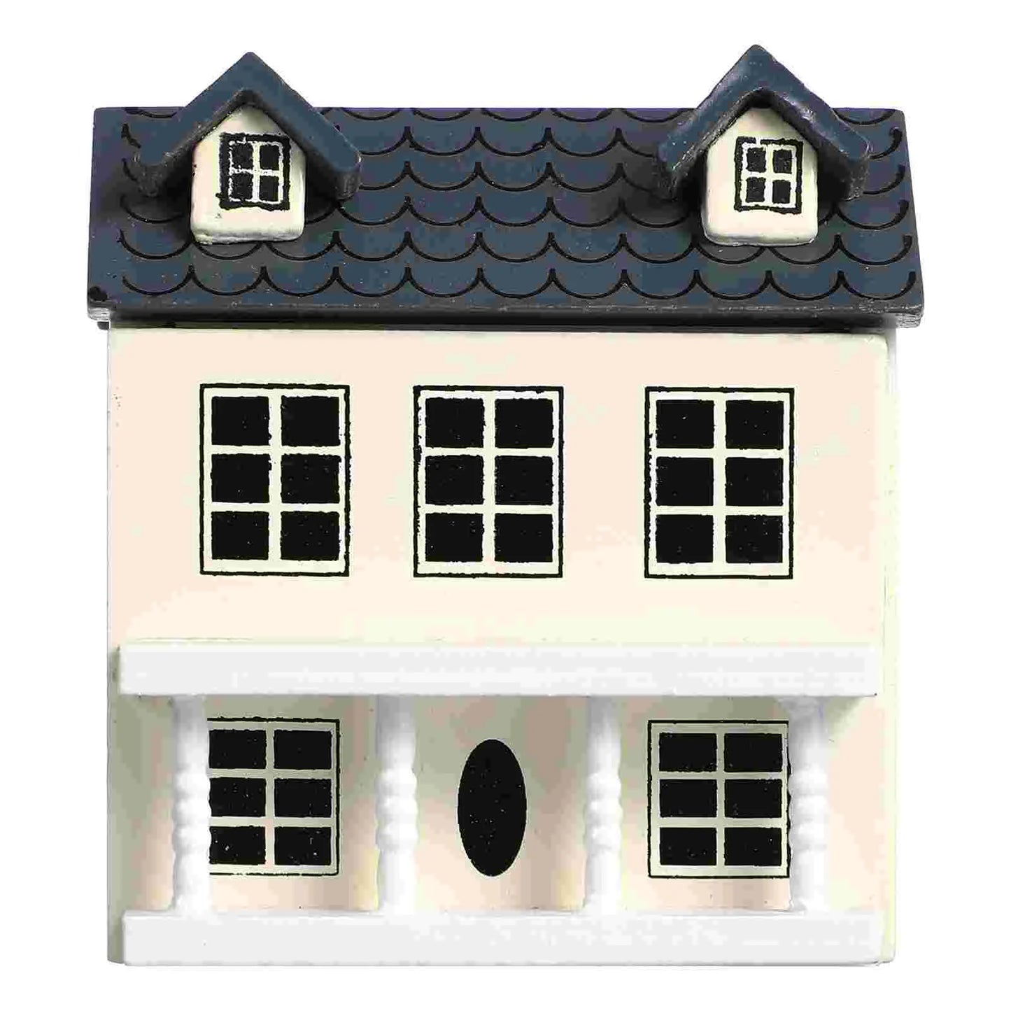 Charming Miniature Wooden Villa for Festive Christmas Decor