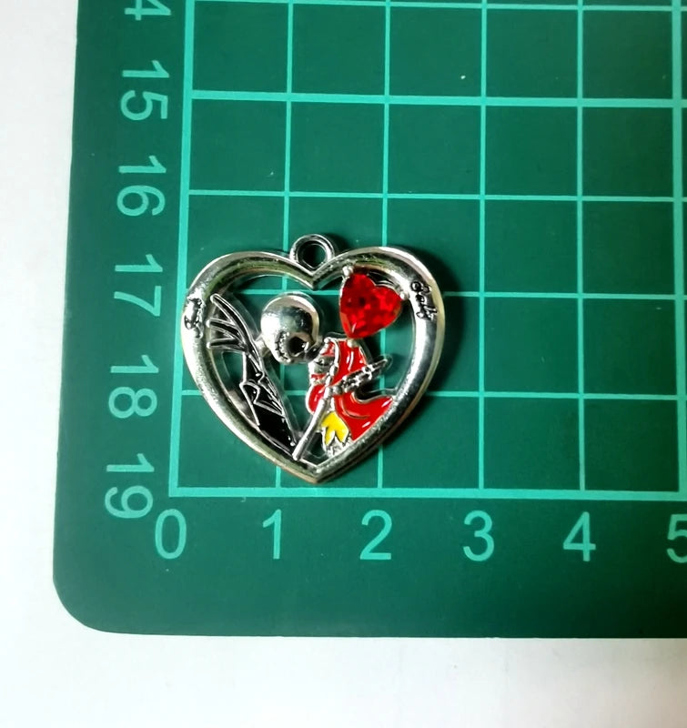 Halloween Pendant Charms | Metal | Keychain DIY | 10 Pieces