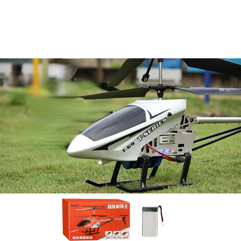 RC 80cm Remote-Controlled Helicopter with Anti-Fall Design - Durable Outdoor Toy Aircraft for Kids' Birthdays