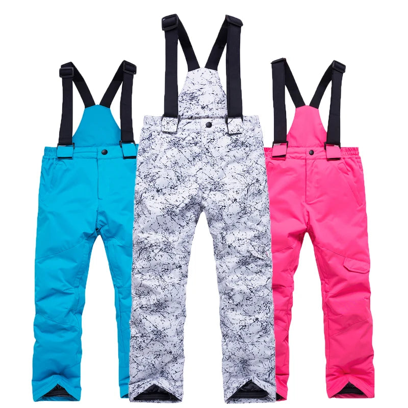 Children's Ski Bibs | Cotton Fabric | Windproof Fit | Youth Sizing