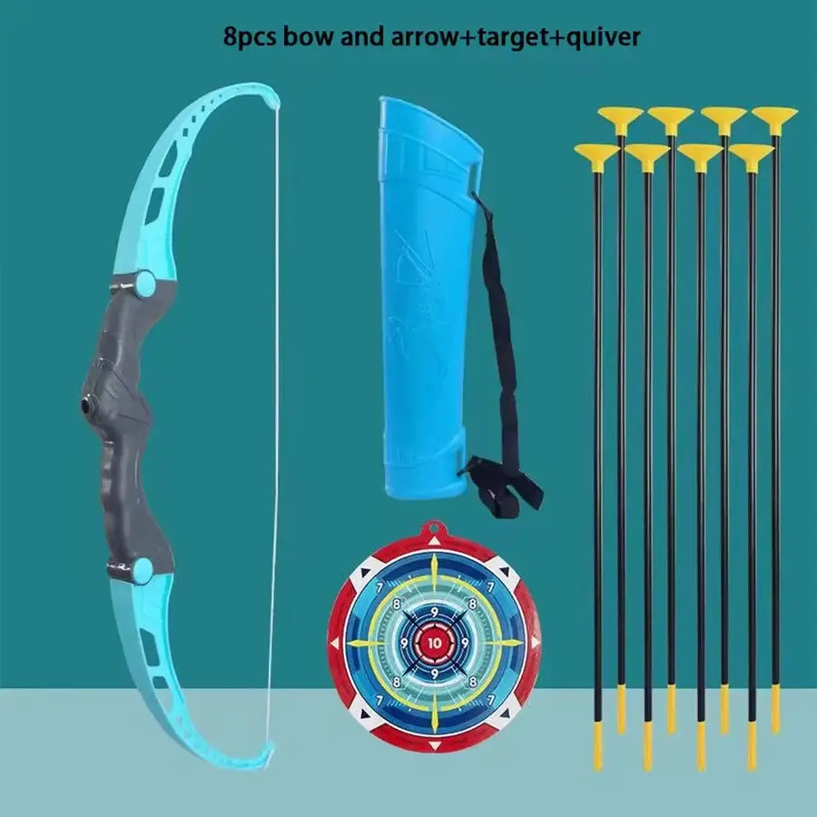 1pc52cm Bow and Arrow Children Toy Outdoor Shooting Practice Toy with Target Multiplayer Competition Sport Birthday Gift for Kid - ToylandEU