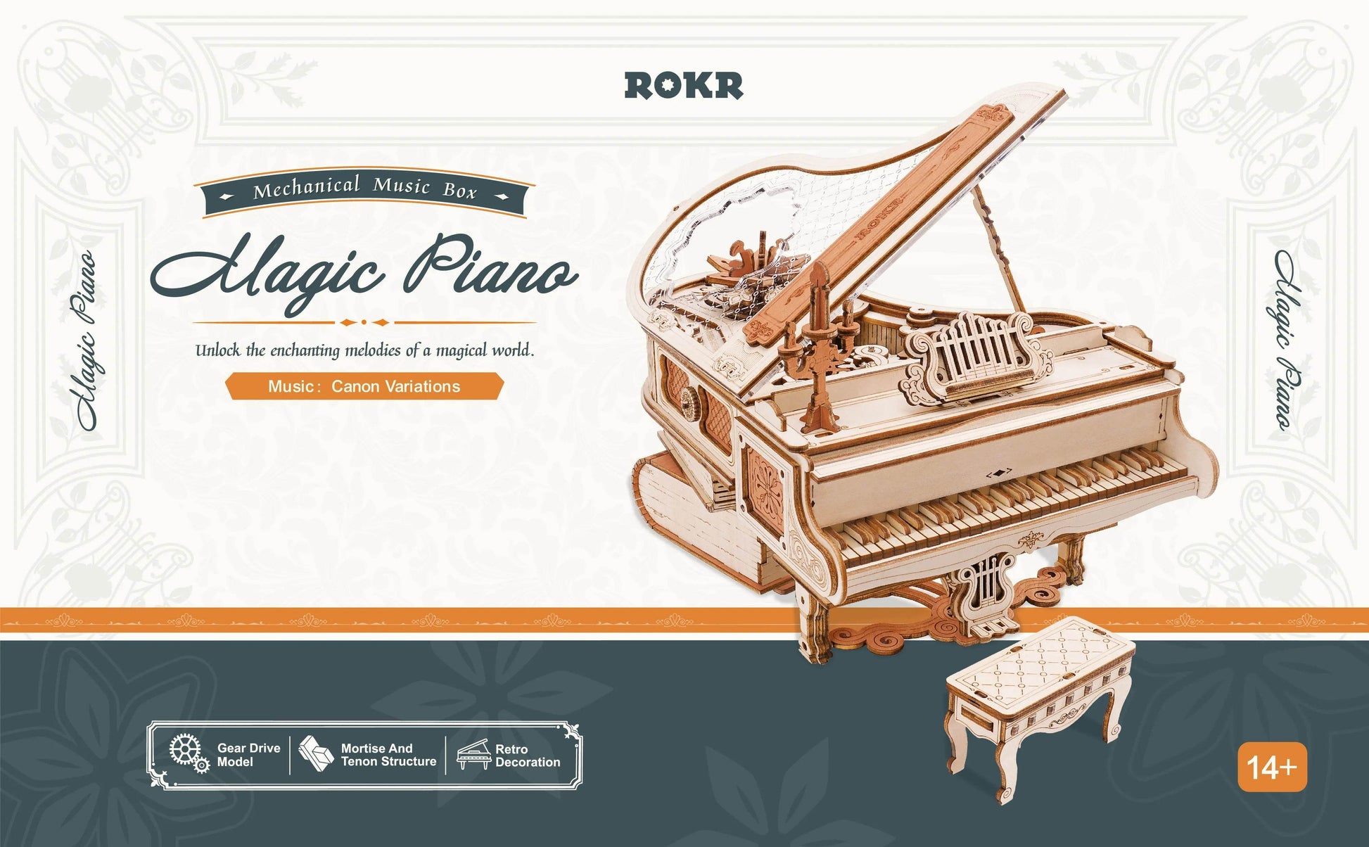 Robotime Rokr Magic Piano 3D Puzzles Unique Desk Decor Gift - ToylandEU