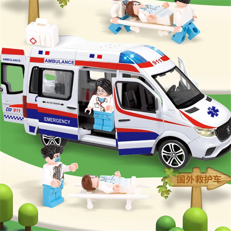 Police Ambulance Car Toy Model - 1:24 Scale Diecast Metal & Plastic Materials ToylandEU.com Toyland EU