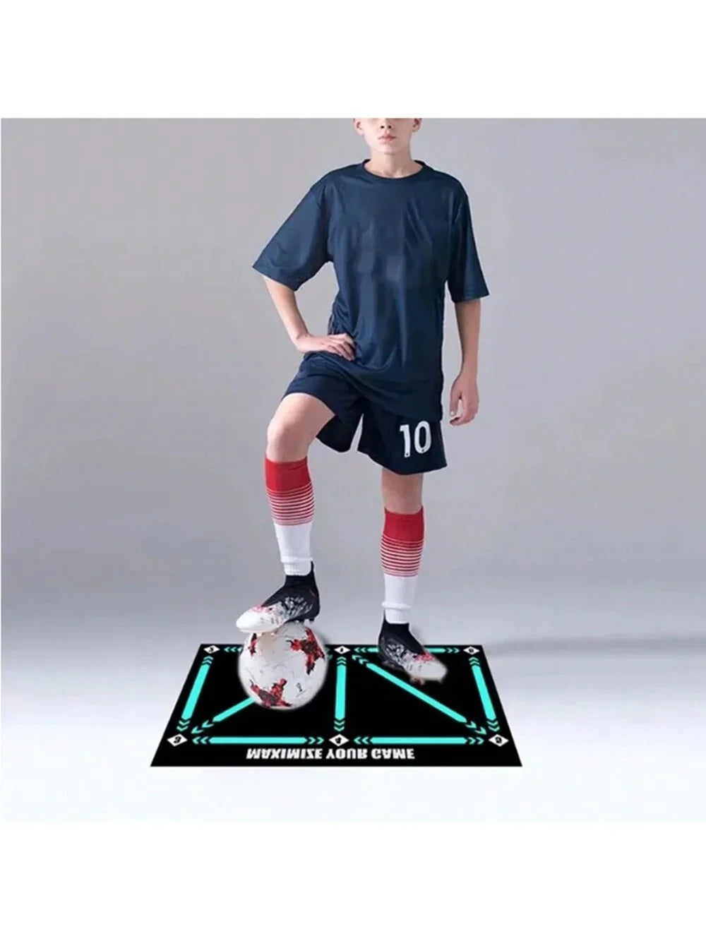 Soccer Ball Control Training Mat With Stable Silent Rubber Base