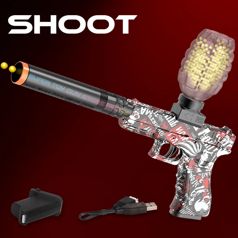 Gel Ball Blaster Toy Gun | High Speed | Rechargeable | G18 Model