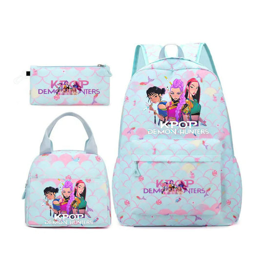 Kpop Demon Hunter Backpack | 20-35 Liter Capacity | Star Print Design | Travel School Bag