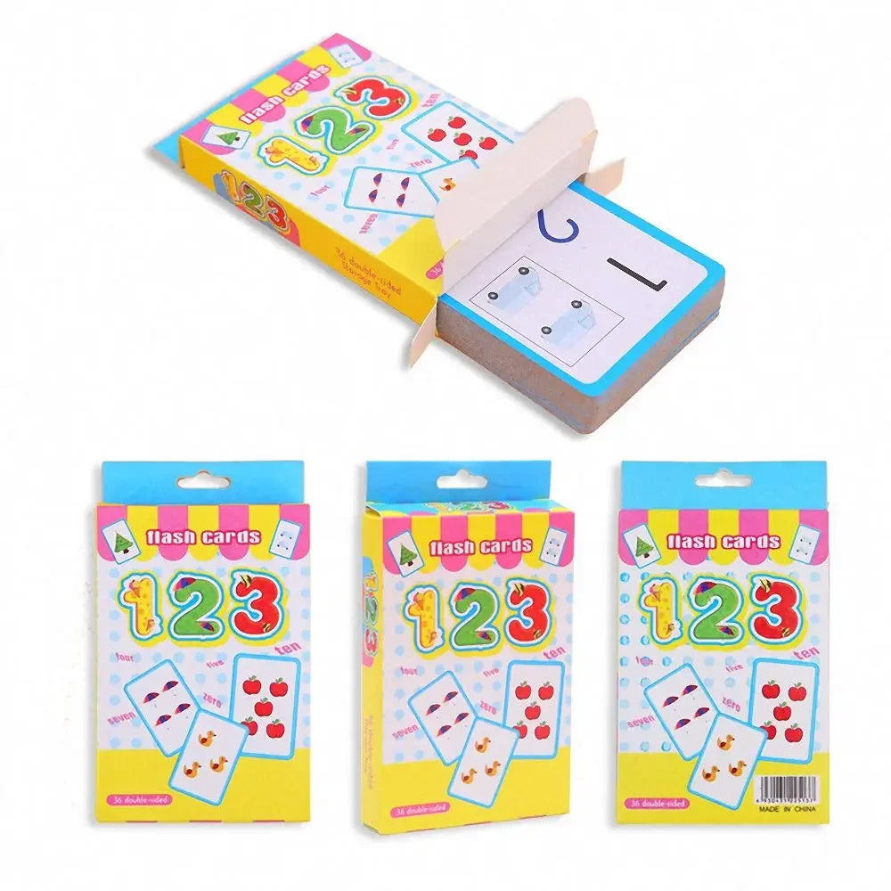 Baby Learning Cards Montessori Letter Number Flash Cards Kids Math Toy - ToylandEU