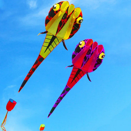 3D Tadpole Kite for Children - Red, Purple, White