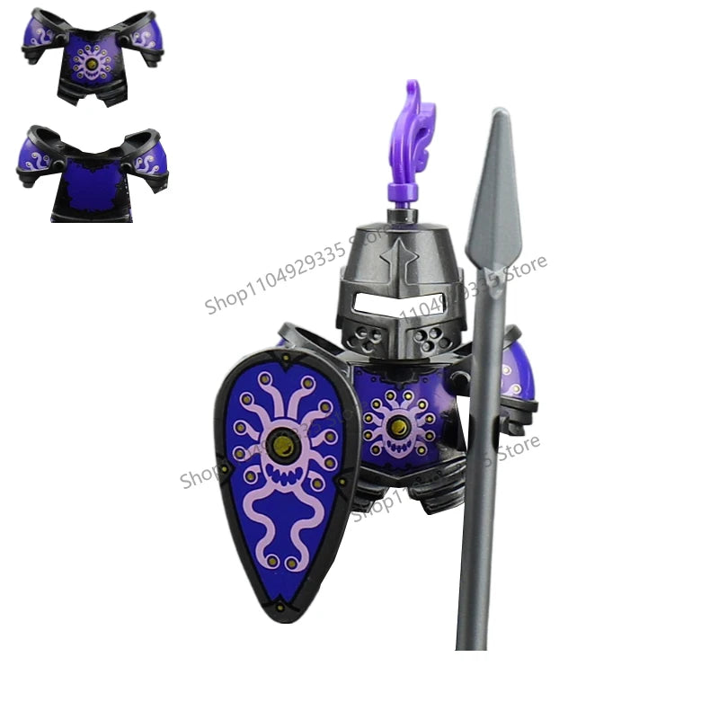 Micro Blocks | Medieval Knight Figures | Plastic Model Kit | Ages 14 Plus