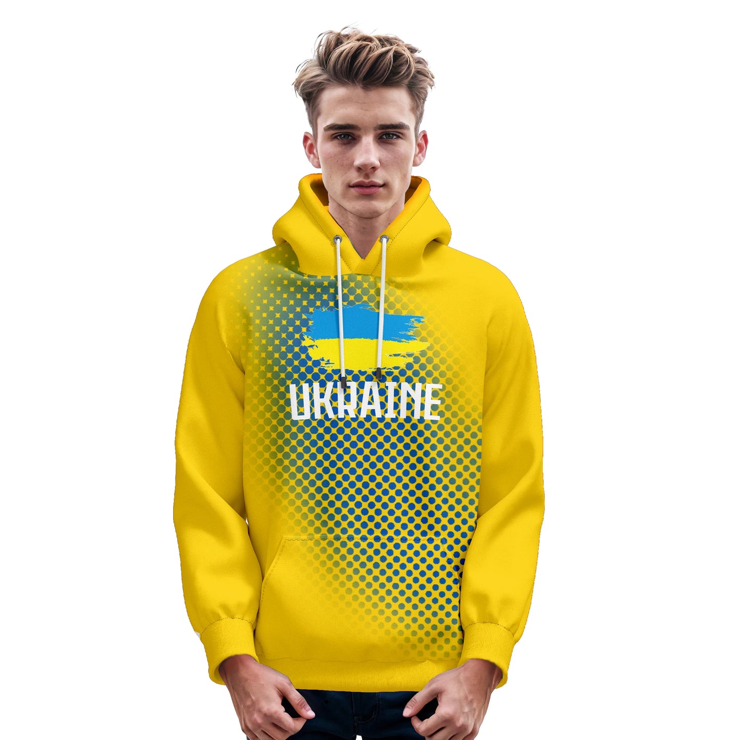 Personalized Ukraine Soccer Hoodies - Customizable Sweatshirt with Name & Number for Fans, Men, Women, and Youth